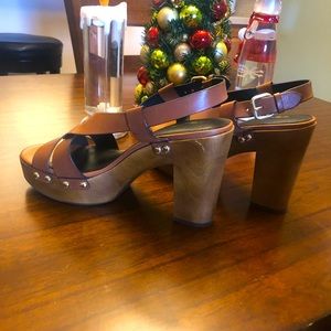 Coach platform heels. Beautiful and sturdy, Never worn.
